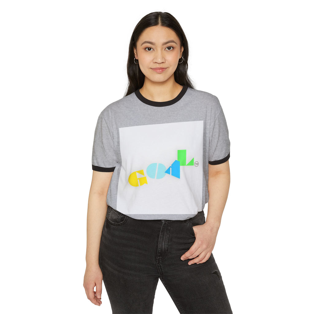 Retro Geometric Logo Ringer Tee