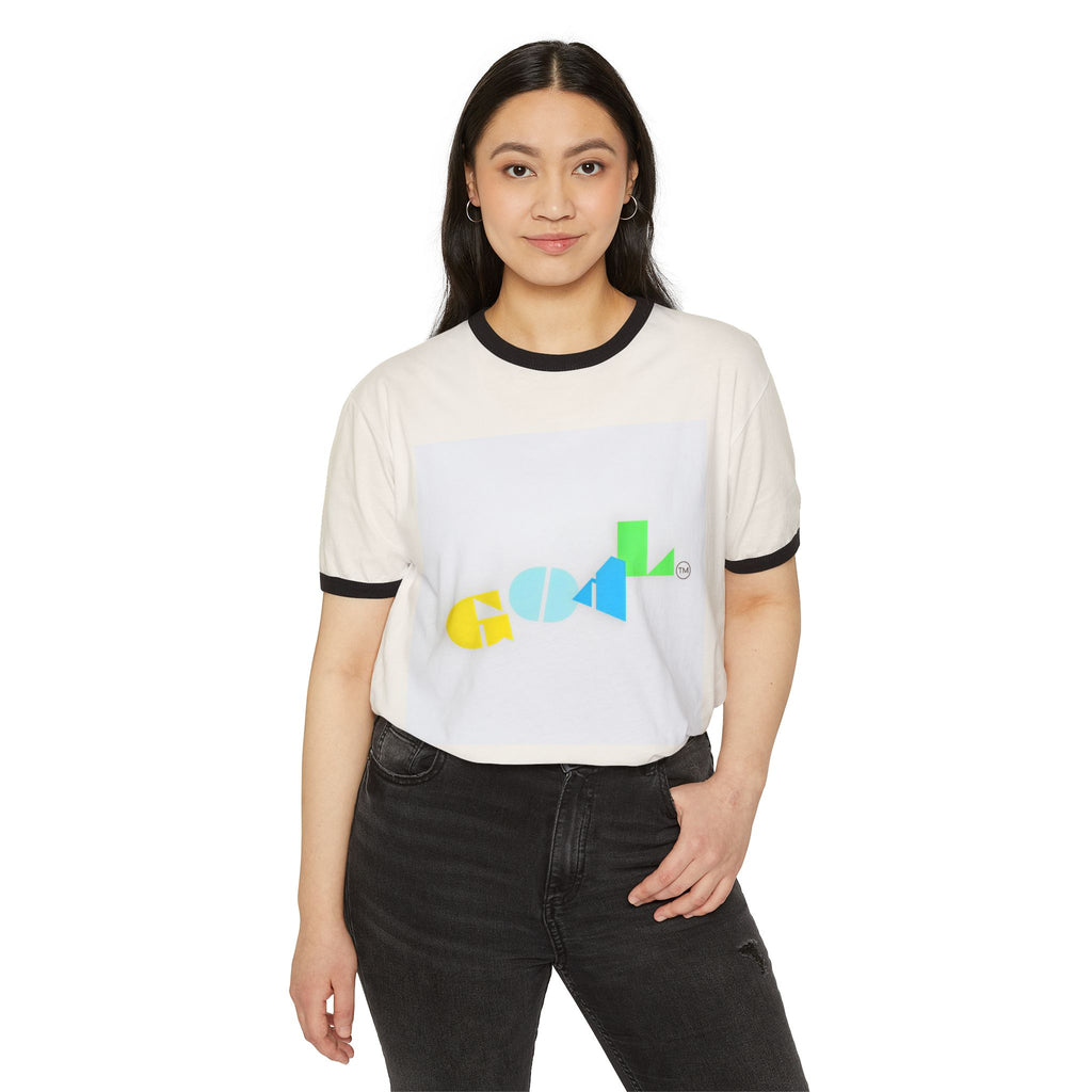 Retro Geometric Logo Ringer Tee