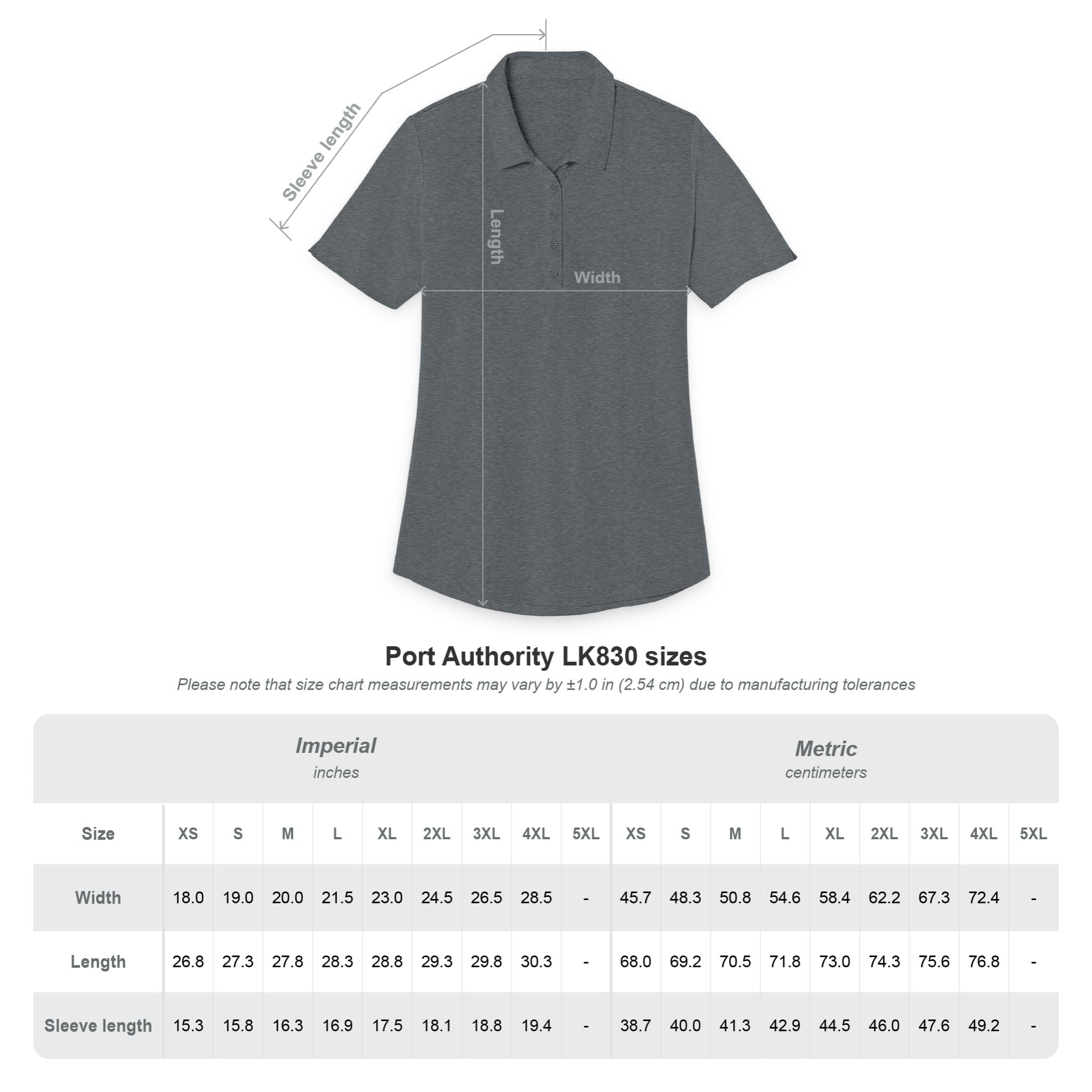 Ladies Polo Shirt with Colorful Mini Fish Embroidery — Women's Golf Casual