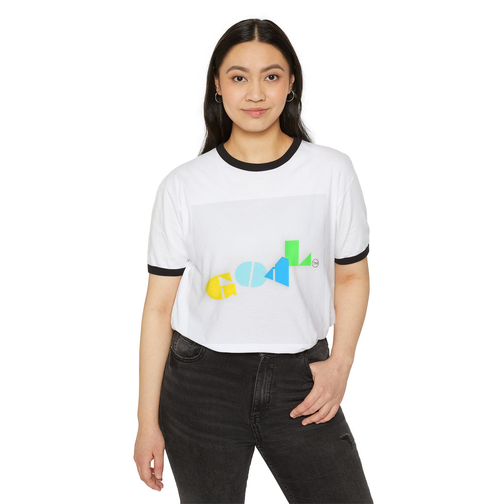 Retro Geometric Logo Ringer Tee